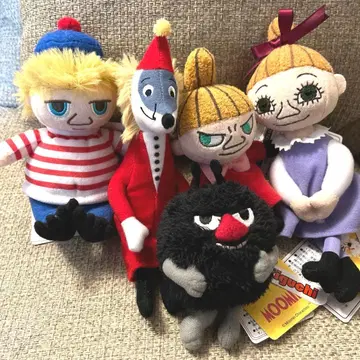 무민 봉제 인형 5개 세트 택 포함 미사용