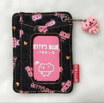 BETTY'S BLUE 패스 케이스 데님풍 헤이세이 레트로