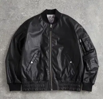 빈티지 메이크 PU 리버서블 MA-1 카모플라쥬