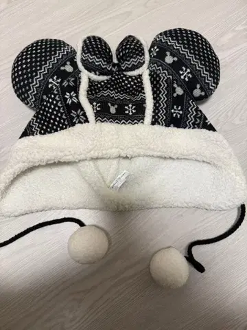 디즈니 팬캡 노르딕 무늬 미니 블랙