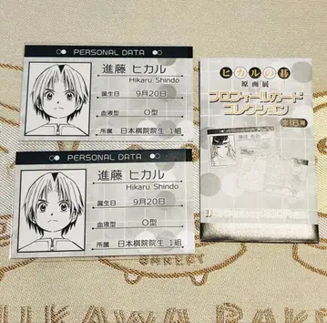 히카루의 바둑 원화전 교토 신도 히카루 프로필 카드 세트