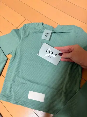 LYFT 민트 그린 M 긴팔 티셔츠