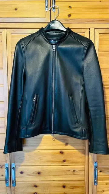 HARE 블랙 가죽 싱글 라이더 자켓 S