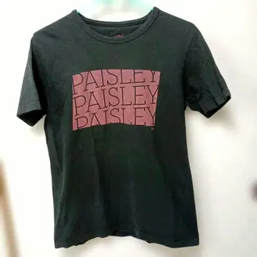 PAISLEY 로고 프린트 T셔츠 블랙 M 사이즈