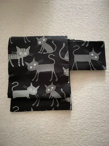 나고야 오비 고양이 패턴 핸드메이드