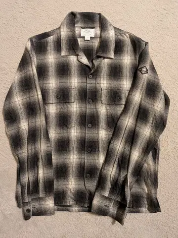 CRIMIE 클라이미 옴브레 체크 긴팔 셔츠 M