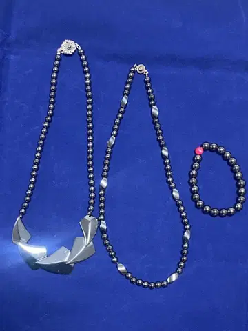 기하학 디자인 목걸이 3개 세트