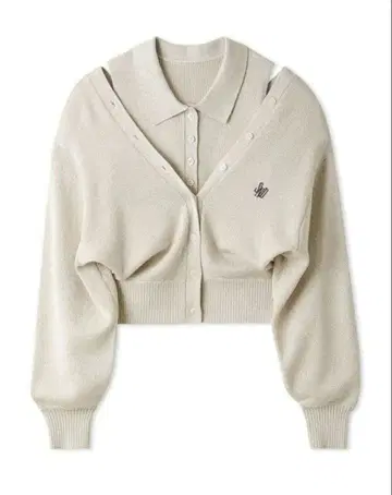 미사용 새상품 택 포함 SNIDEL 라메 슬리브리스 폴로&가디건 세트