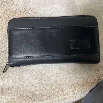 블랙 가죽 장지갑