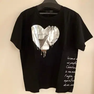 SCOT CLUB 미사용 새상품 블랙 T셔츠 9호 하트 디자인