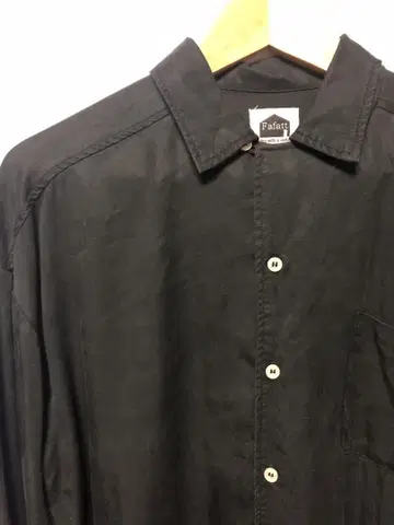 Fafatt 파파트 긴팔 셔츠 블랙 셔츠 리오셀 100% 프리 사이즈