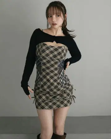 andmary Aine 세트 미니 드레스