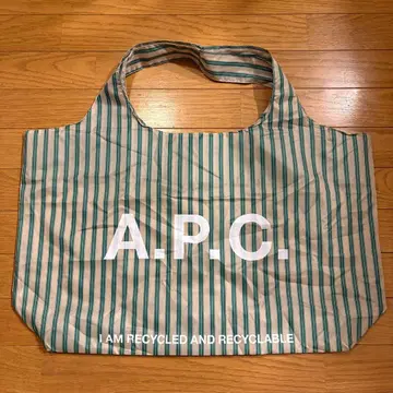[ A.P.C. ] 빅 에코백 그린 x 베이지