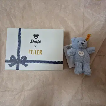 슈타이프 steiff FEILER 스카이블루 곰 모양 키링