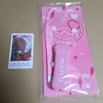 HoneyWorks mona 플레이트 라이트/응원봉 & 폴라로이드풍 카드