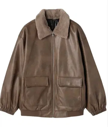 워크맨 여자 인조 가죽 퍼 자켓 엠