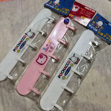 미사용 새상품 산리오 레트로 헬로키티 포차코 5연 후크