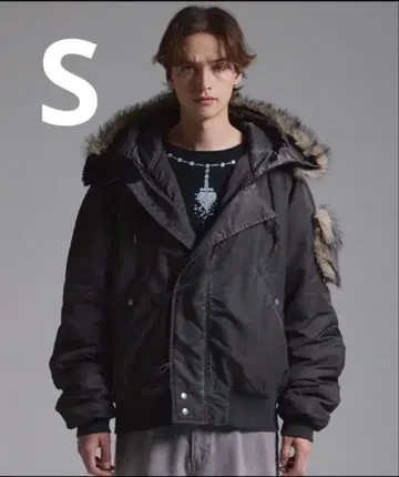 GRANCY 퍼 포켓 디자인 페이드 N2B 자켓 블랙 S 타카토