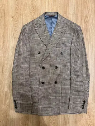 HARRISONS 더블 브레스트 브라운 계열 체크 셋업