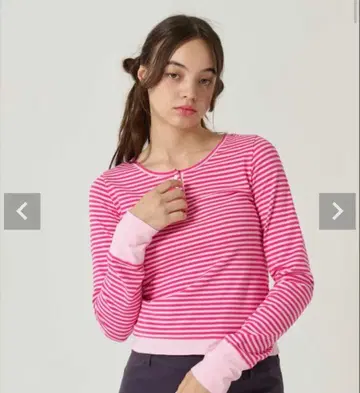 보더 헨리넥 티셔츠 TINA: JOJUN