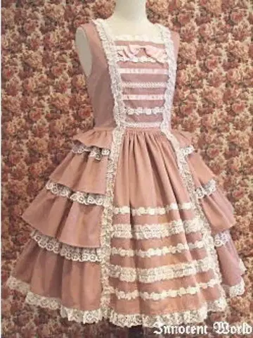 Innocent World 노블 오버롤 스커트