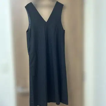 v넥 롱 원피스 블랙