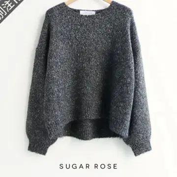 이번 시즌 신상 미사용 새상품 온라인 완판 슈가 로즈 멜란지 니트