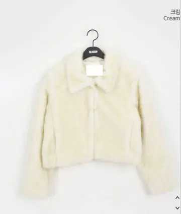 BLACKUP 퍼 자켓 크림