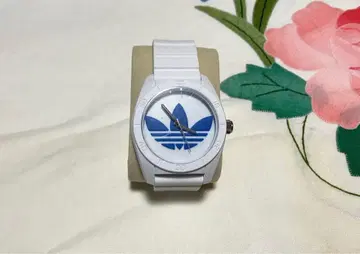 [ 손목시계 ] adidas 고무 벨트 시계 화이트/블루/