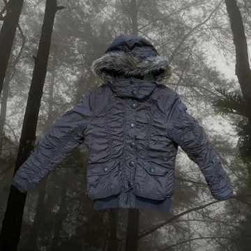 Y2K 페어리 그런지 헤이세이 갸루 다운 자켓 퍼