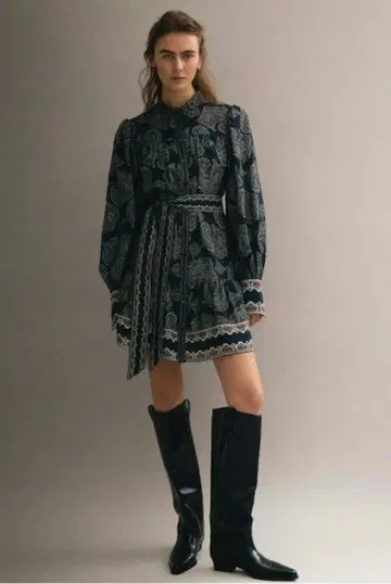 H&M 벨티드 튜닉 원피스