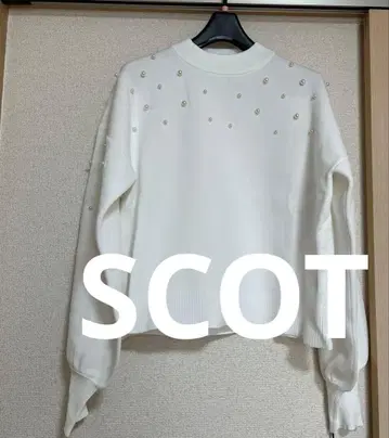 스콧 클럽 빈 펄 니트 새상품 M