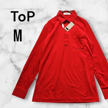 주식회사 탑 피케 셔츠 골프 빨간색 레드 정가 7800엔 [택 포함]