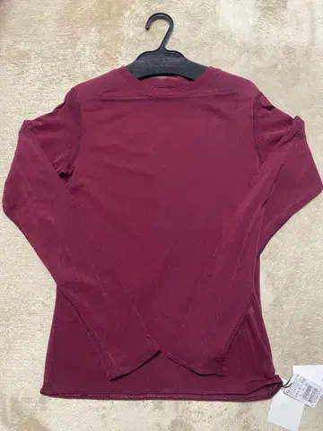 [ Vin ] 와인 레드 시스루 긴팔 티셔츠 사이즈 38