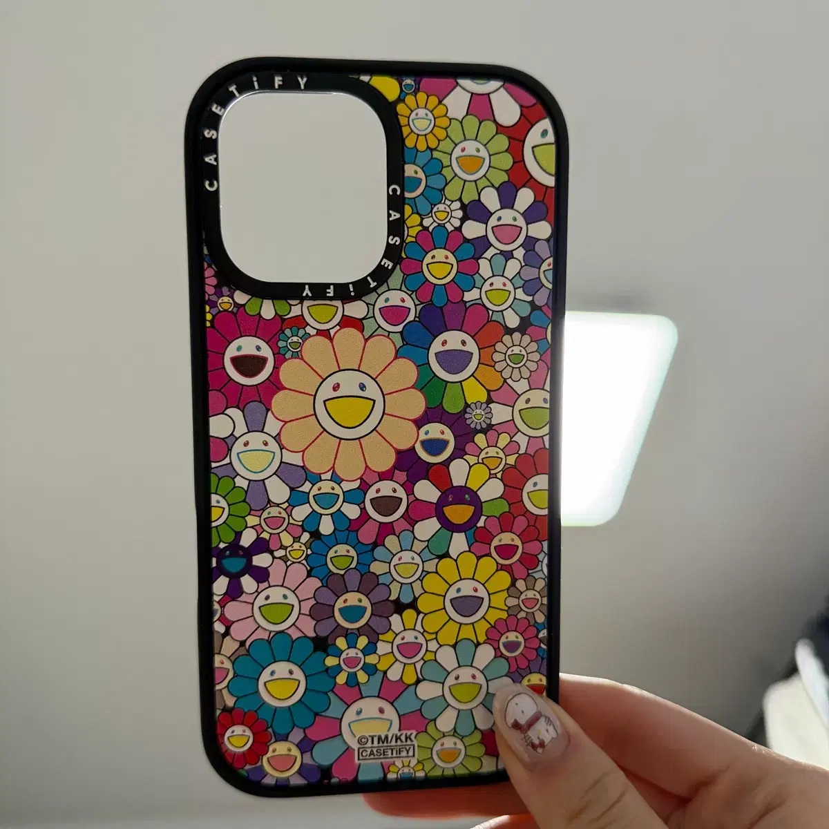 Casetify Takashi Murakami Blue Flower Case Silver Mirror iPhone 17