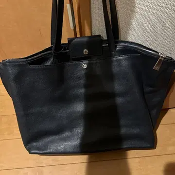 블랙 가죽 토트백