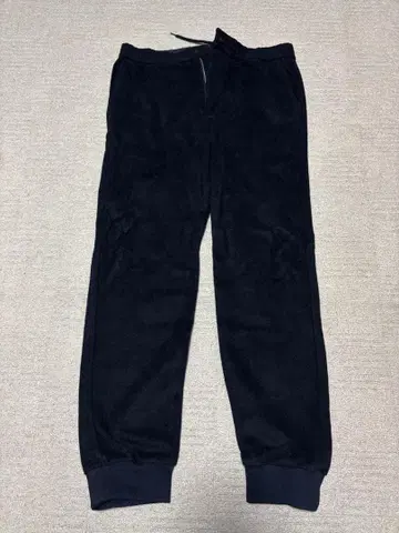 플리스 블랙 조거 팬츠