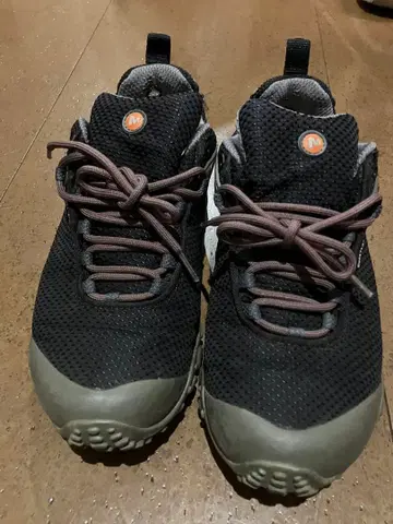 MERRELL 트레킹 슈즈 블랙 메쉬 25cm