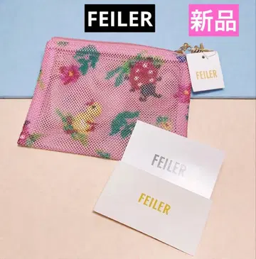 새상품 페이러 FEILER 메쉬 파우치 하이디 핑크 귀여운 카드