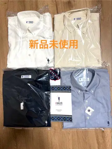 FUKUZO 미사용 새상품 버튼 다운 셔츠 4세트