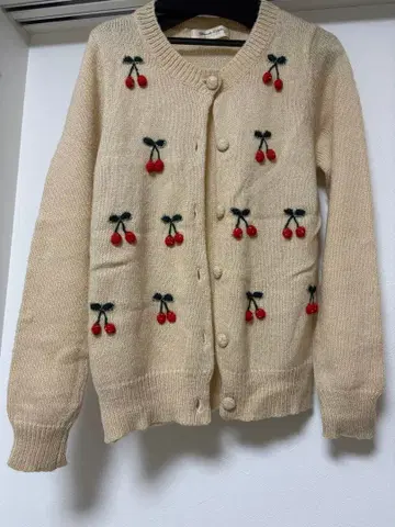 franche lippee 체리 모티브 니트 가디건