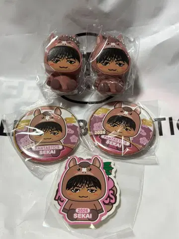 FANTASTICS 세카이 인형옷 키링 스티커 캔뱃지