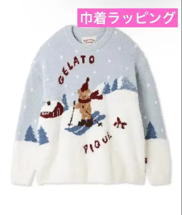 GELATO PIQUE HOLIDAY 스키 베어 자카드 풀오버 FREE