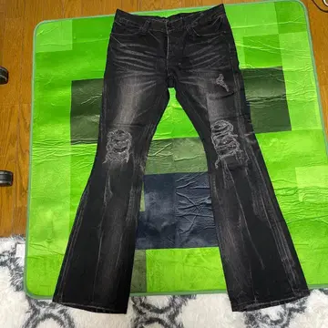 FUGA 블랙 부츠컷 데님 M