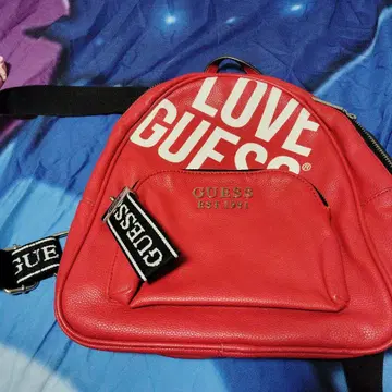GUESS LOVE 백팩 레드