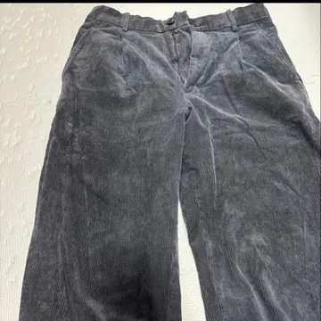 UNIQLO 코듀로이 와이드 팬츠 다크 그레이