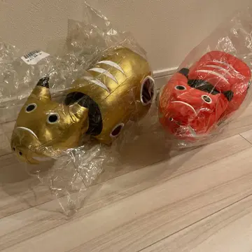 아카베코 BIG 봉제 인형 택 포함 빨강 & 금