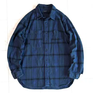 Engineered Garments 플란넬 셔츠 네이비 계열 L 사이즈