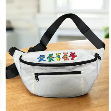 그레이트풀 데드 데드 베어 힙색 숄더 화이트 파우치