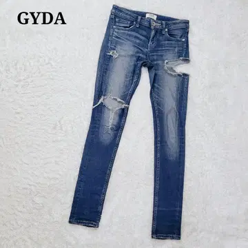 GYDA 제이다 스트레치 사이드 컷 스키니 데님 팬츠